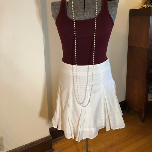 Anthropologie Hei Hei white A-Line mini Skirt Cotton size 4 - Picture 3 of 7